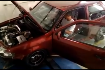 car blows up in dyno